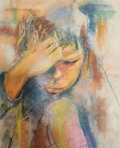 מרים סיגל- דרליך  | Miriam Sigal- Derlich, Dry pastel on paper, 38.5 by 27 cm