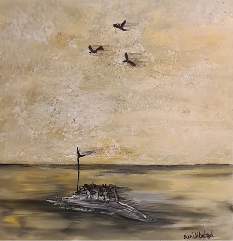 שני שטלריד | Shani Shtalryd, Acrilyc on canvas, 40 by 40 cm