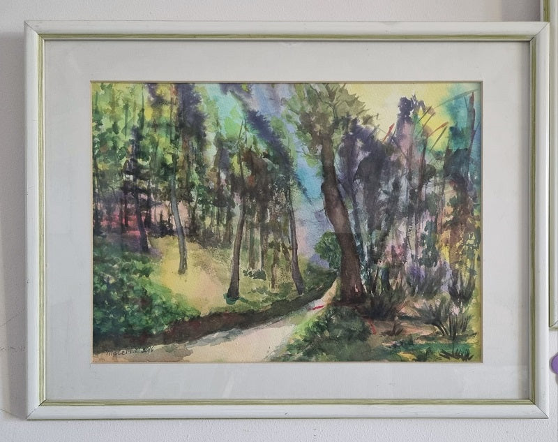 ילנה מקונוביטסקי |  Elena Makonovitsky, Aqwarelle on paper, framed, 40 by 50 cm