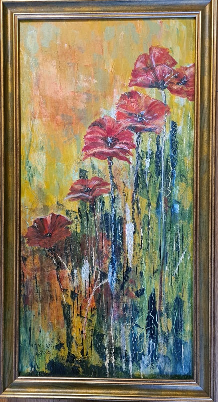 שרה ברין | Sarah Brin, Acrylic on canvas, framed, 60 by 30 cm