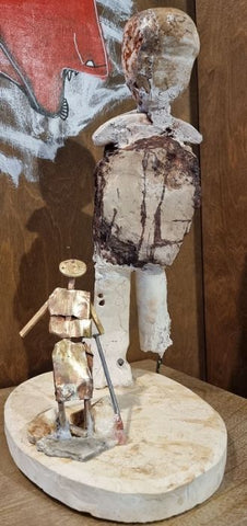 אלכס זויתן | Alex Zavitan - Marble, various types of stone, iron and brass, height: 30 cm