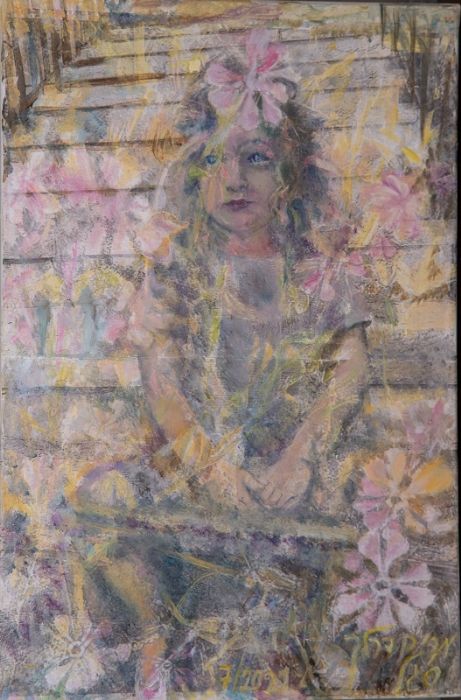 מרים סיגל- דרליך  | Miriam Sigal- Derlich, Acrylic and print on canvas, 60 by 40 cm