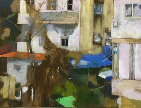 מוטי שובל | Motti Shoval, Dry pastel on paper, 50 by 65 cm