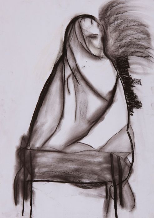 אלכס זויתן | Alex Zavitan - Charcoal on paper, 60 by 40 cm