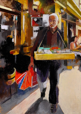 מוטי שובל | Motti Shoval, Dry pastel on paper, 70 by 50 cm