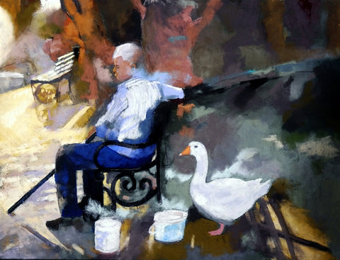 מוטי שובל | Motti Shoval, Dry pastel on paper 50 by 65 cm
