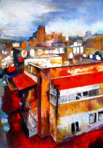 מוטי שובל | Motti Shoval, Dry pastel on paper 50 by 70 cm