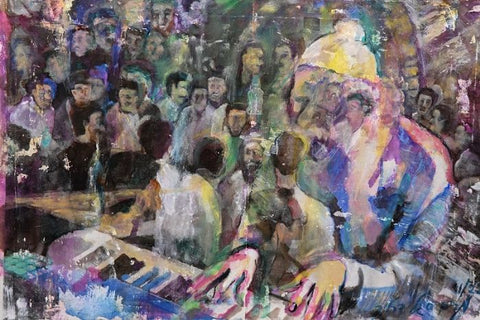 מרים סיגל- דרליך  | Miriam Sigal- Derlich, Acrylic and print on canvas, 40 by 60 cm