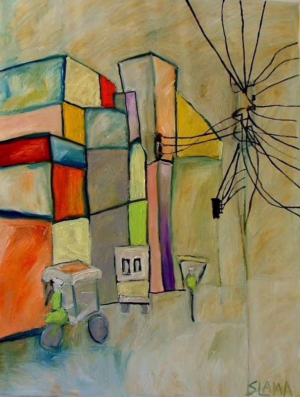 שמוליק סלמה | Slama shmuel, Oil on canvas, 128 by 100 cm