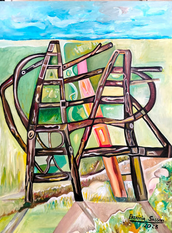 פטריסיה ששון | Patricia Sasson, Acrylic on canvas, 70 by 50 cm