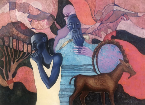 אודליה ווליבוביץ | Odelia Volyvovitch, Acrylic on canvas, 90 by 110 ס"מ