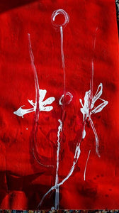 אורנה אוריין | Orna Oryan, Industrial oil paint on unstretched canvas, 38 by 58 cm