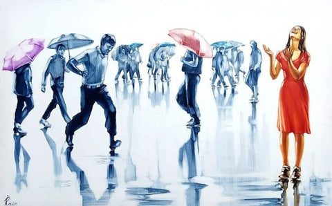 אירנה ראיין | Irena Rain, oil on canvas, 50 by 80 cm