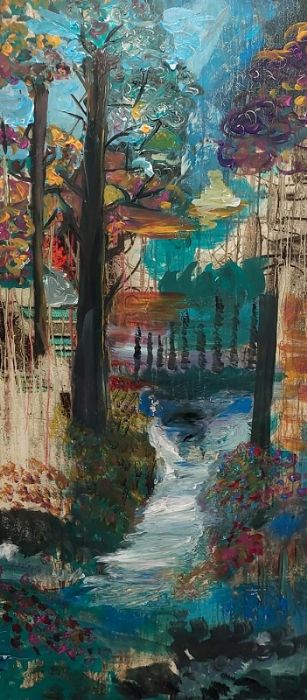 סילבנה שפר | Sylvana Shefer - Acrilyc on canvas, 168 by 68 cm