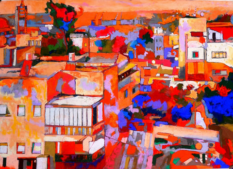 מוטי שובל | Motti Shoval, Dry pastel on paper 50 by 70 cm