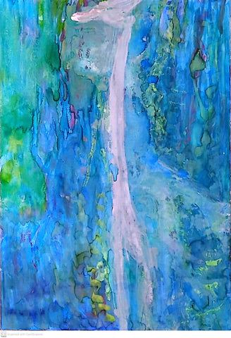 אורנה אוריין | Orna Oryan, Aquarelle on canvas, 42 by 29.7 cm, including frame: 48 by 38 cm