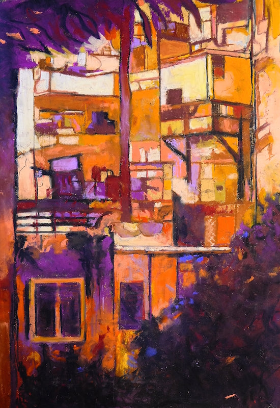 מוטי שובל | Motti Shoval, Dry pastel on paper 70 by 50 cm