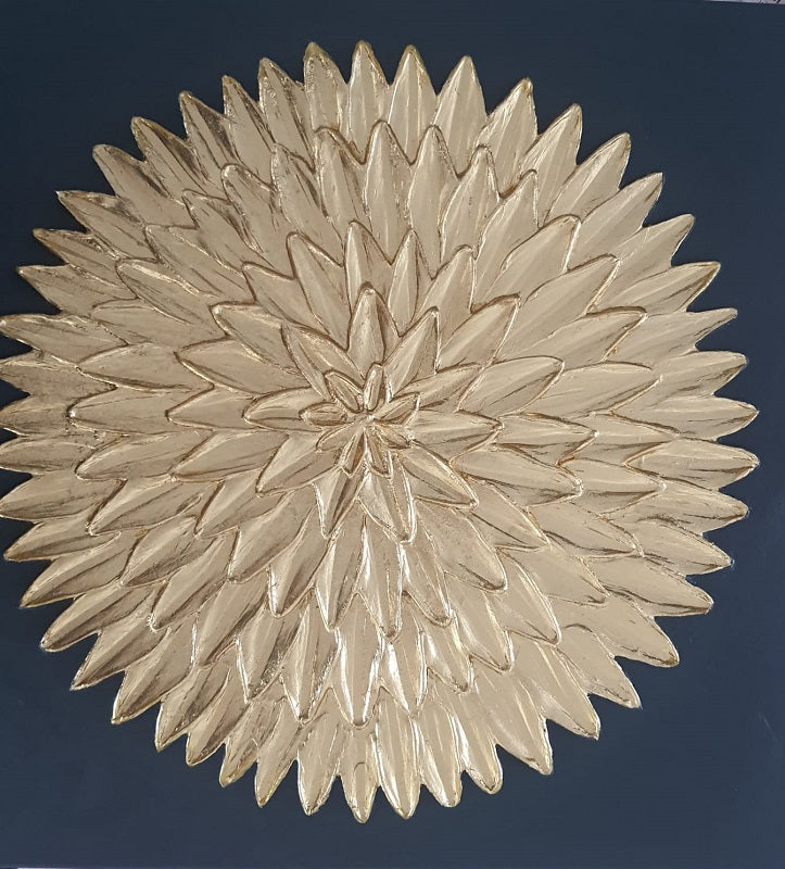 אולגה קוגן | Olga Cogan, Texture, acrylic paint, gold leaf, matte varnish coating on canvas, 50 by 50 cm
