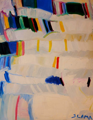 שמוליק סלמה | Slama shmuel, Oil on canvas, 90 by 80 cm