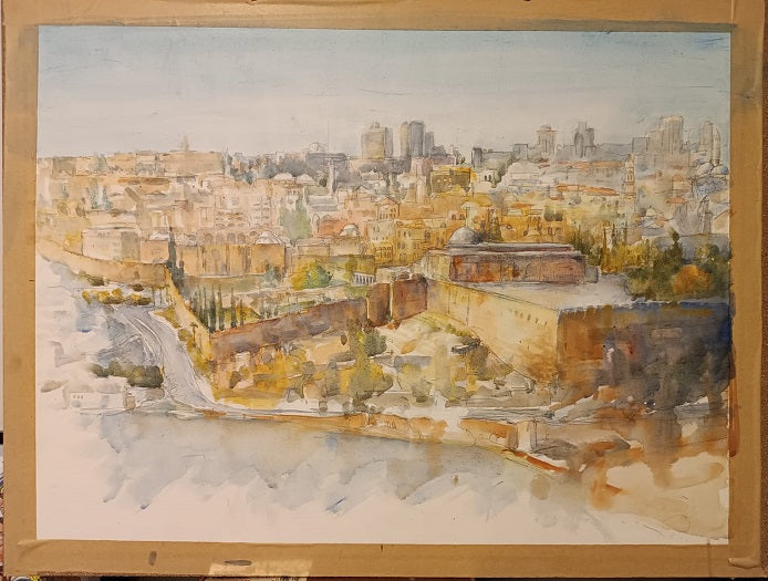 רבקה פיק לנדסמן | Rivka Pick Landesman   aquarelle on paper, 55 by  74 cm