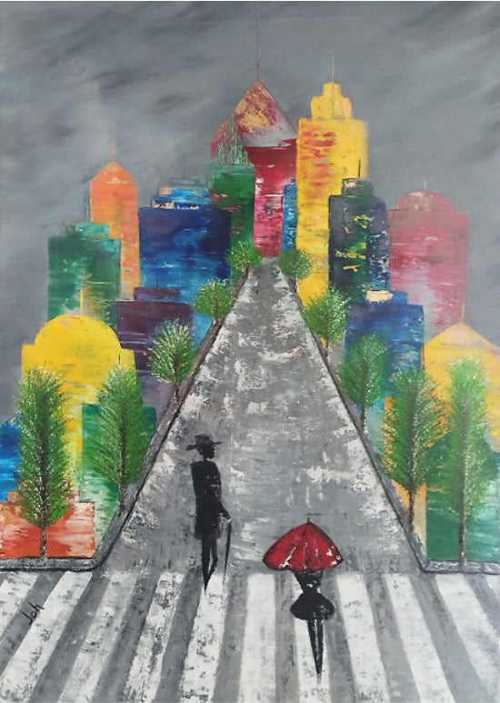 ג'ואנה טייב | Johanna Taieb, Oil on canvas, 70 by 50 cm