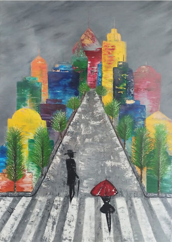 ג'ואנה טייב | Johanna Taieb, Oil on canvas, 70 by 50 cm