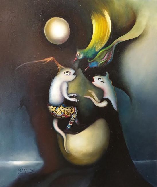 תמר גרצ'וק | Tamar Gerchuk, "Wild Nature", Oil on canvas, 70 by 50 cm