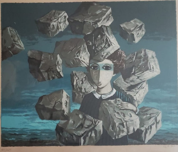 יוסל ברגנר, 54 על 43 ס"מ, ליטוגרפיה, חתומה וממוספרת. ממוסגר | Yosl Bergner