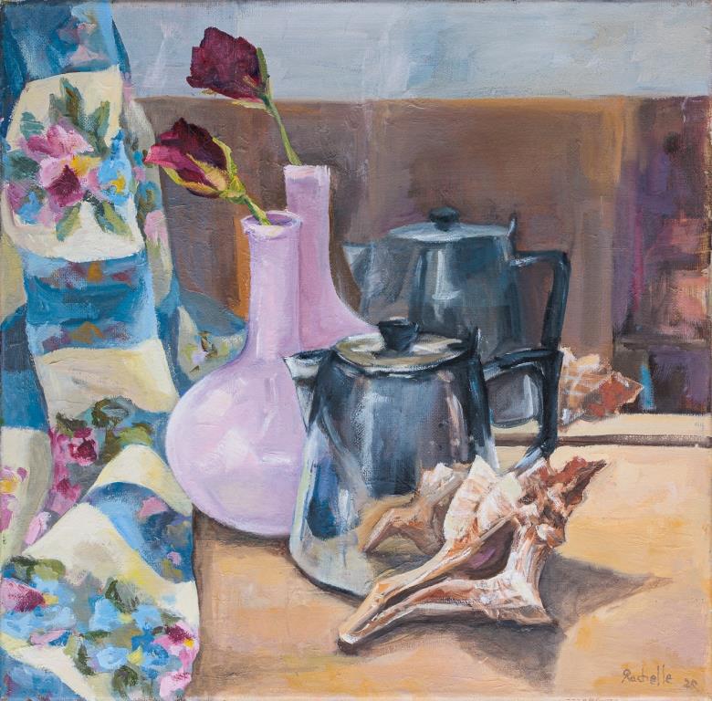 Rachelle Goldreich, oil on canvas, 40 by 40 cm