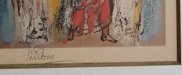 ראובן רובין, 1974 - 1893, הדפס חתום ביד, מתוארך 1965, 32 על 24 ס"מ