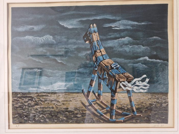 חתומה וממוסגרתAP,   יוסל ברגנר, 40 על 52 ס"מ, ליטוגרפיה  | Yosl Bergner