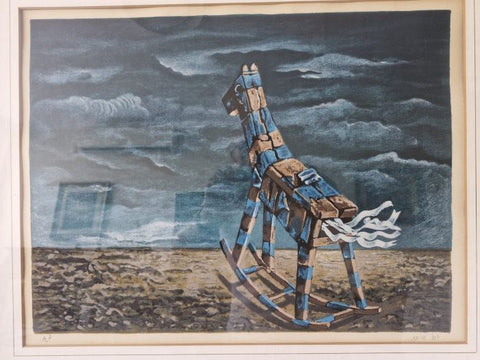 חתומה וממוסגרתAP,   יוסל ברגנר, 40 על 52 ס"מ, ליטוגרפיה  | Yosl Bergner