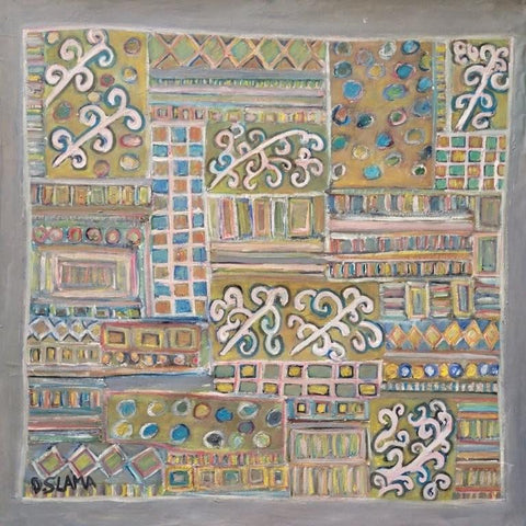 דנה סלמה | Slama Dana, Oil on canvas unstretched, 105 by 108 cm
