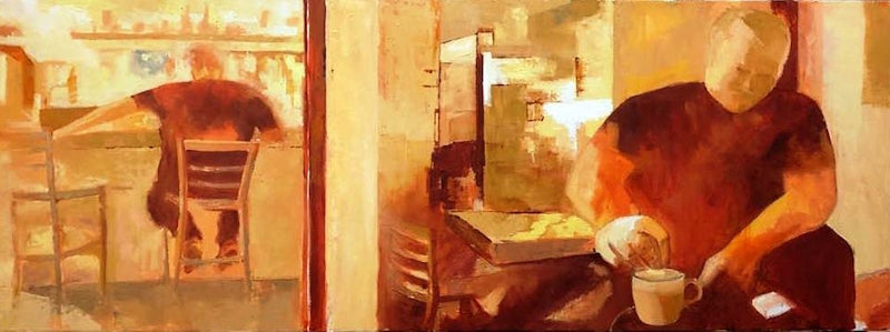מוטי שובל | Motti Shoval, Oil on canvas, 60 by 160 cm