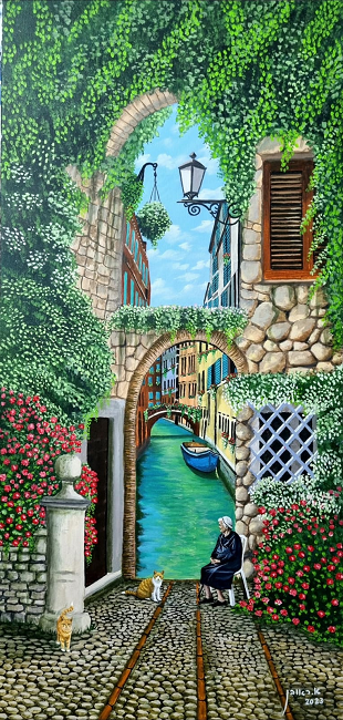 Reuven azulay, Acrylic  on canvas, 98 by 47 cm