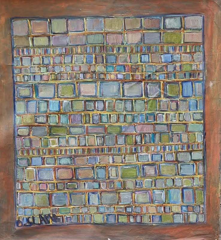 דנה סלמה | Slama Dana, Oil on canvas unstretched, 100 by 104 cm