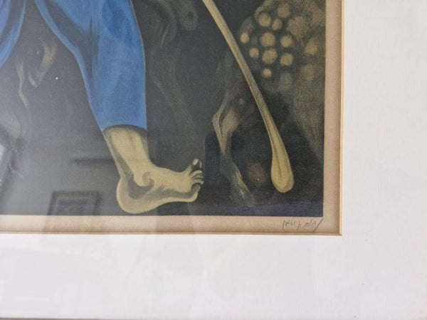 ליטוגרפיה,  חתומה, ממוספרת וממוסגרת 52 על 42 ס"מ | Nahum Gutman  נחום גוטמן