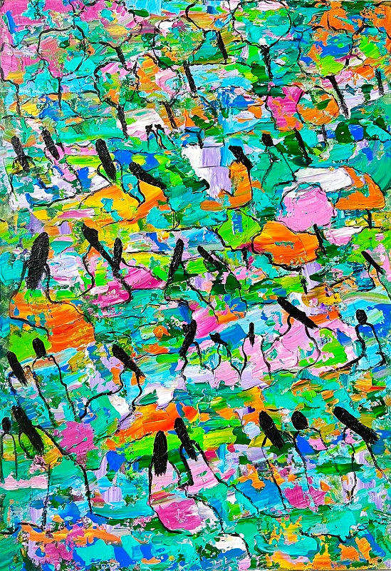 אורית שמחוני | Orit Simchoni,  acrylic  on canvas,  100 by 70 cm