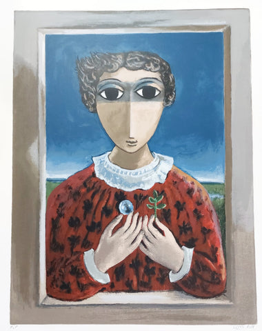 יוסל ברגנר, הדפס משי, 60 על 50 ס"מ, גליון 80 על 60 ס"מ, חתום וממוספר | Yosl Bergner