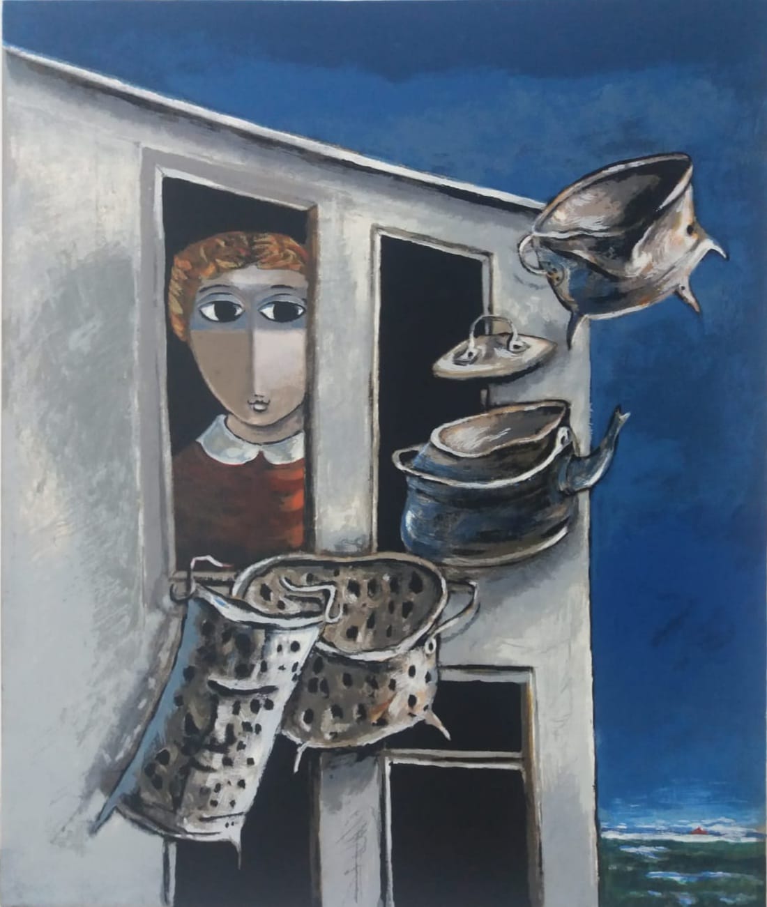 יוסל ברגנר, ליטוגרפיה הדפס משי, גודל הדפסה 60 על 50 ס"מ. גילון 80 על 58 ס"מ. חתום וממוספר | Yosl Bergner