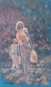 צבי רייכוורגר  | Zvi Reichverger, Acrylic on canvas, 94 by 57 cm,