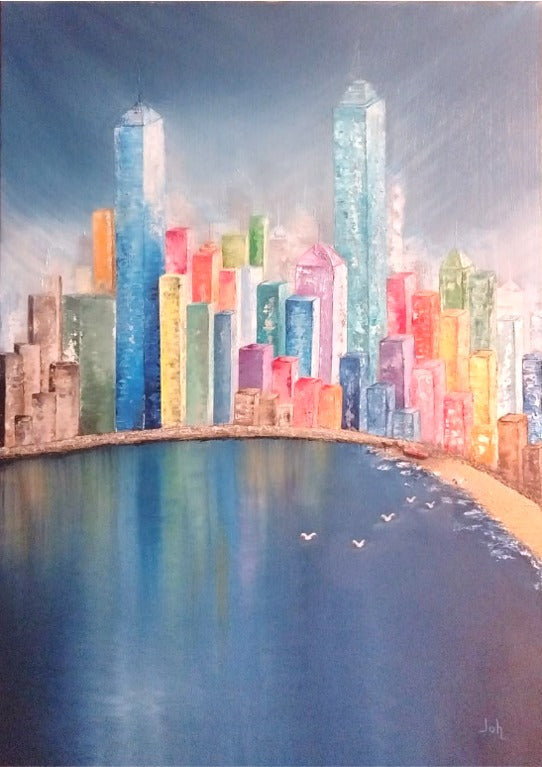 ג'ואנה טייב | Johanna Taieb, Oil on canvas, 70 by 50 cm