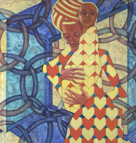 אודליה ווליבוביץ | Odelia Volyvovitch, Oil and acrylic paints on canvas, 100 by 100 cm
