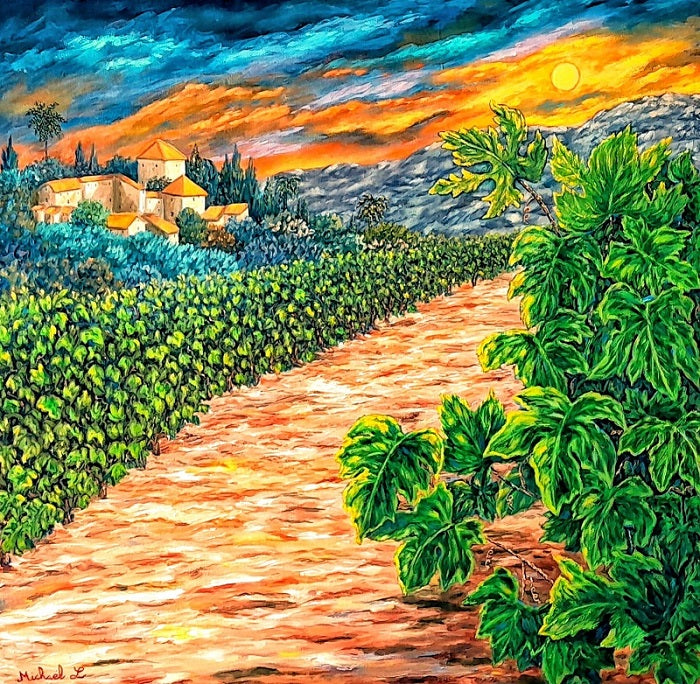 Michael Le Lann, oil on canvas, 70 by 70 cm
