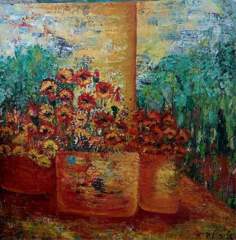 דליה לביא | Dalia Lavi, oil on canvas, 110 by 110 cm,