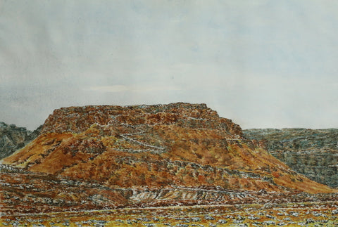 יאיר דוד | Yair David, quarelle on paper, 38 by 56 cm, unframed