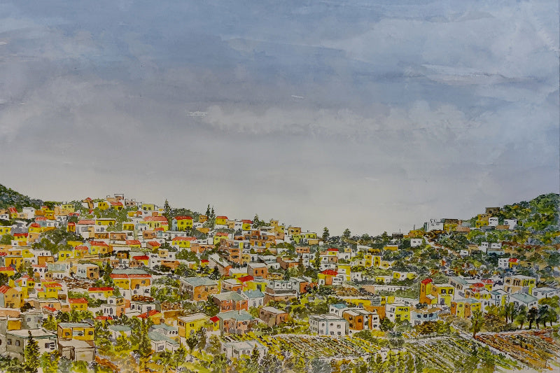 יאיר דוד | Yair David, quarelle on paper, 38 by 56 cm, unframed