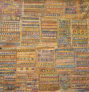 דנה סלמה | Slama Dana, Oil on canvas unstretched, 108 by 108 cm