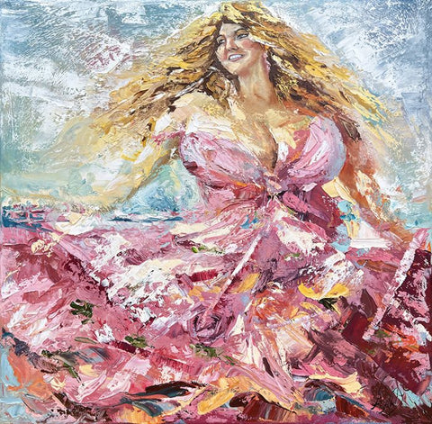 אליסה צ׳רקון דרוקמן  | Alisa Cherkun Drukman, Oil on canvas, 50 by 50 cm