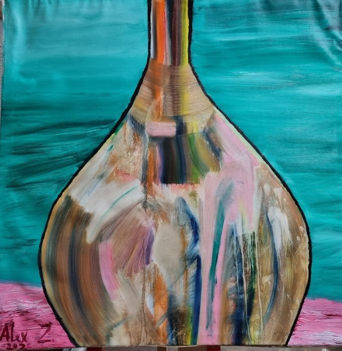 אלכס זויתן | Alex Zavitan -  Oil on canvas, 120 by 120 cm